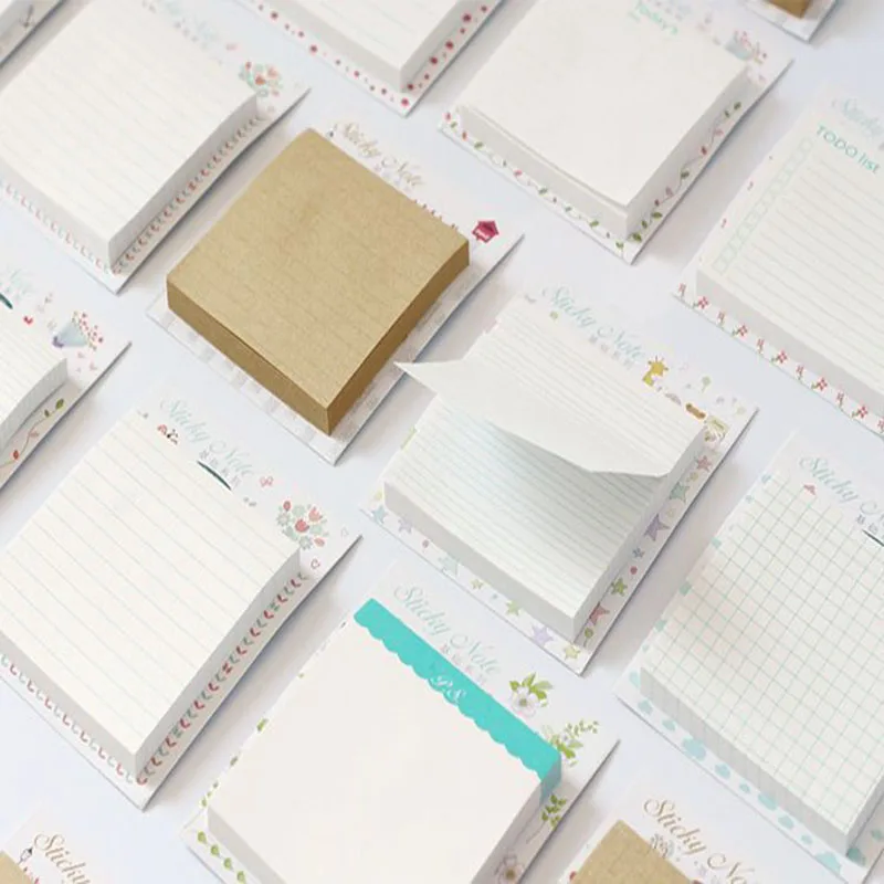 

10pc Multi Sticky Note Memo Pad Craft Paper Write Message School Office Stationery PS To do List Study Lable DIY Notepad Planner
