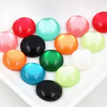 Новая мода горячая Распродажа 40 шт 12 мм Разноцветные с плоской задней частью кабошоны из смолы Камея