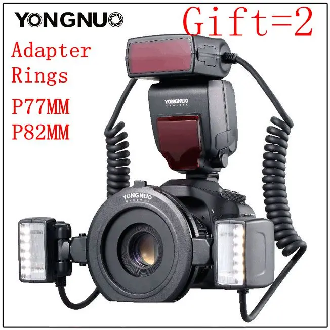 Светодиодная лампа для видеосъемки Yongnuo YN24-EX YN24EX вспышка для макросъемки ETTL вспышка профессиональное освещение для фотостудии Speedlite для Canon с двойной головкой вспышки светильник для цифровой однообъективной зеркальной камеры Canon EOS 5diii 7DII 80D 750D