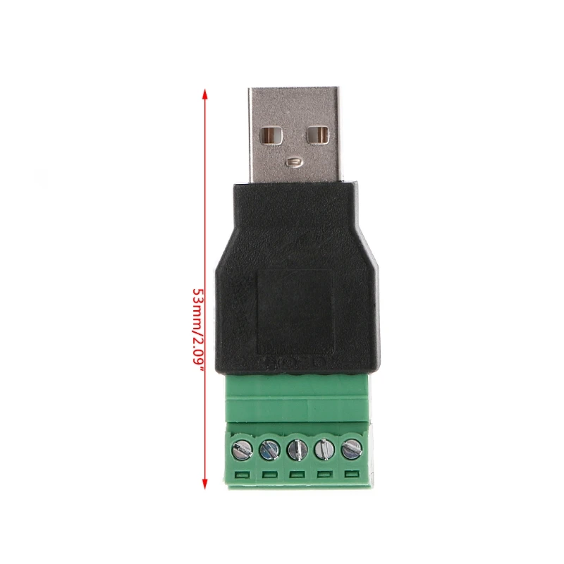 USB 2,0 Тип A мужской/женский до 5 P винт w/щит переходник для кабельных наконечников разъем