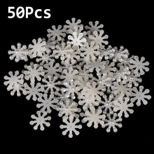 50Pcs/bag Snowflake Flat Back Cabochon Imitation Plastic ABS Pearl Beads For DIY Jewelry Handmade Craft Making
