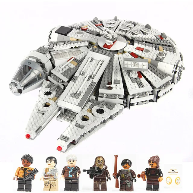 

LELE 05007 StarWar Force Awakens Millennium Set Falcon Building Blocks Bricks Compatible Star Plan Wars 75105 Toys Gift