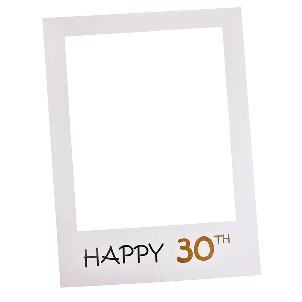 1st/16/18/21/30/40/50/60th DIY Бумага на день рождения кодами ручной рамка для фотографий с вырезными элементами рамка для фото реквизит для фотографии с днем рождения бумаги Вечерние - Цвет: 30 th