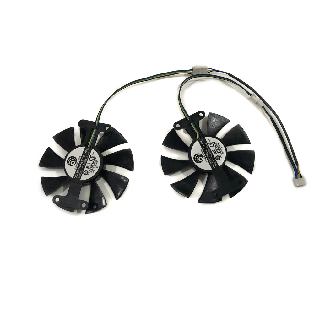 2 шт./компл. RX580 GPU Графика кулер VGA вентилятор для Radeon PowerColor красный дракон RX 580 4GB