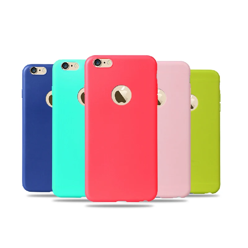 Lack Cute Candy Color Soft Tpu Silicon Phone Cases For Apple Iphone 5 5s Se 6 6s 7 8 Plus Back Cover Coque Case With Logo Window Phone Case Packaging Phone Vendingphone Control Aliexpress