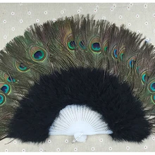 Павлин Перо веер Танцы Люкс партии питания Декор Женщина Интимные аксессуары 28 шт. Марабу Перо s