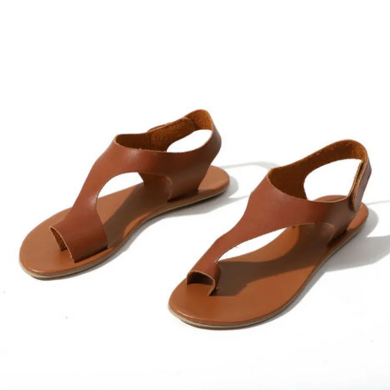 

LOOZYKIT 2019 Women Summer Casual Ankle Strap Roman Flat Clip Toe Shoes Flat Sandals Ladies Dopship Fashion zapatos de mujer