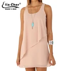 Save 12.59 on Women Dress 2017 Chiffon Summer Dresses Eliacher Brand Plus Size Casual Women Clothing Chic Evening Party shift Dresses vestidos
