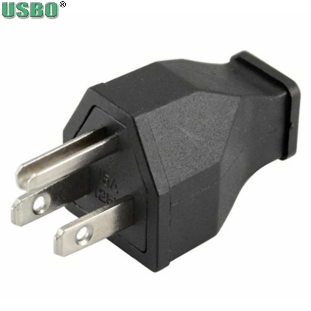 Electrical Socket Power Socket Power Cord Power Plug Connector 2PCS Black Copper American Male Female 3 Pins Power Plug Electrical AC 125V 15A US Power Cord Detachable Wiring Plug Socket