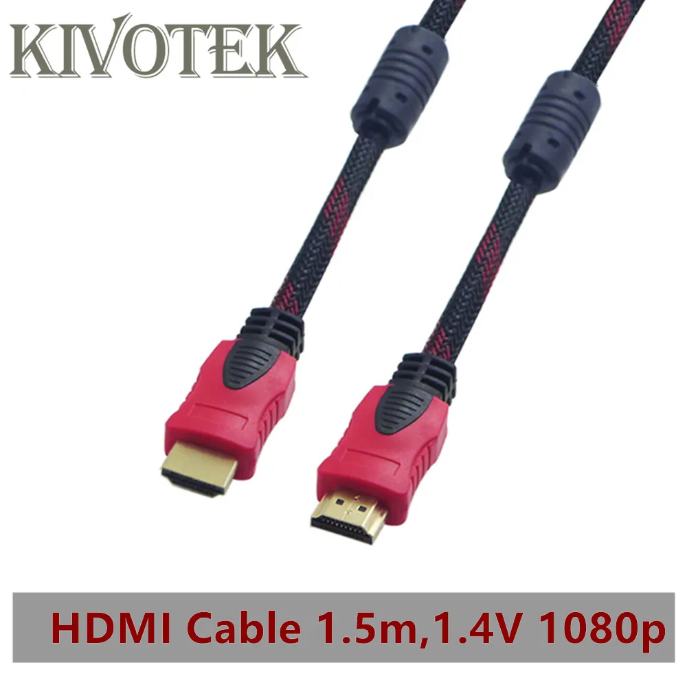 KIVOTEK 3 шт./лот HDMI кабель 1 5 м с со штыревыми соединителями на обоих концах для