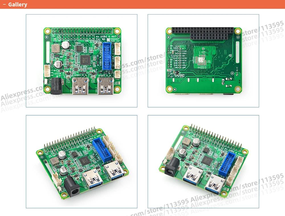 RealQvol Friendlyarm PCIe USB 3,0X4 шляпа для M4 Мощность/вентилятор Интерфейс 40-контактный разъем заполнены