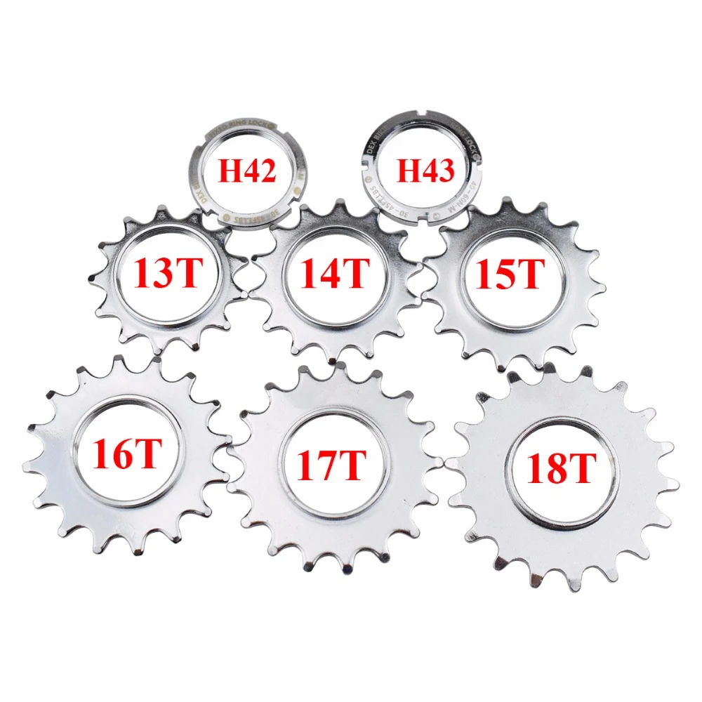 Bicycle Sprocket Fixed Gear Speed Cog Lock Ring 13T//14T//15T//16T//17T Track Bike