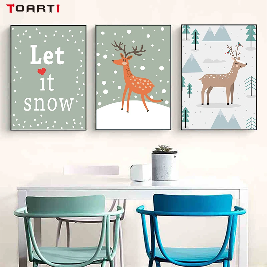Christmas Wall Art Posters And Prints Canvas Painting (5)