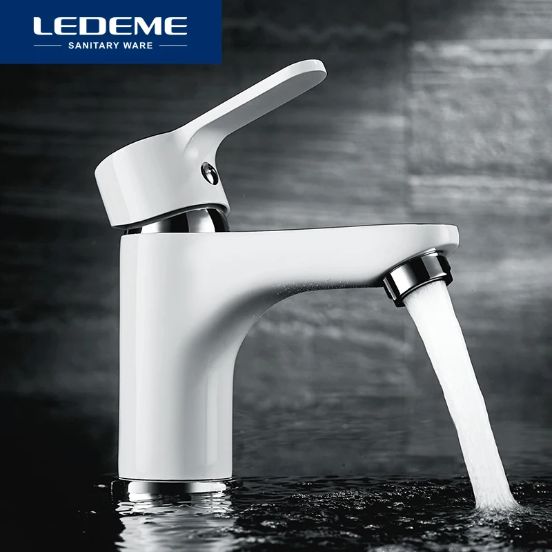 LEDEME Смеситель для умывальника латунь Цвет: хром L1003W|brass vessel|bathroom basin faucetbasin faucet | АлиЭкспресс