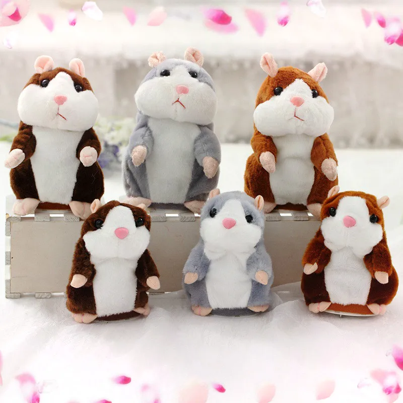 

Children Gifts Promotion 15cm Lovely Talking Hamster Speak Talk Sound Record Repeat Stuffed Plush Animal Kawaii Hamster Toys
