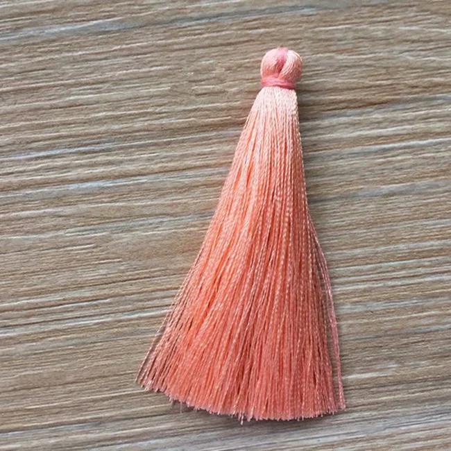20 шт. 7 см мини хлопок нить ткань кисточкой DIY кулон ювелирный браслет для изготовления ключей бахрома отделка Ремесло кисточки Швейные аксессуары - Цвет: Meat pink