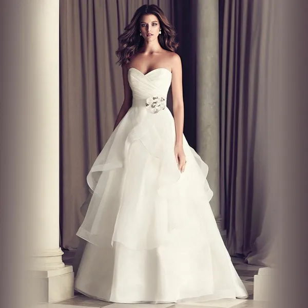 Casamento-White-Wedding-Dress-Plus-Size-Wedding-Dresses-Organza-Bridal-Gown-Vestido-De-Noiva-2015-Sweetheart (1)