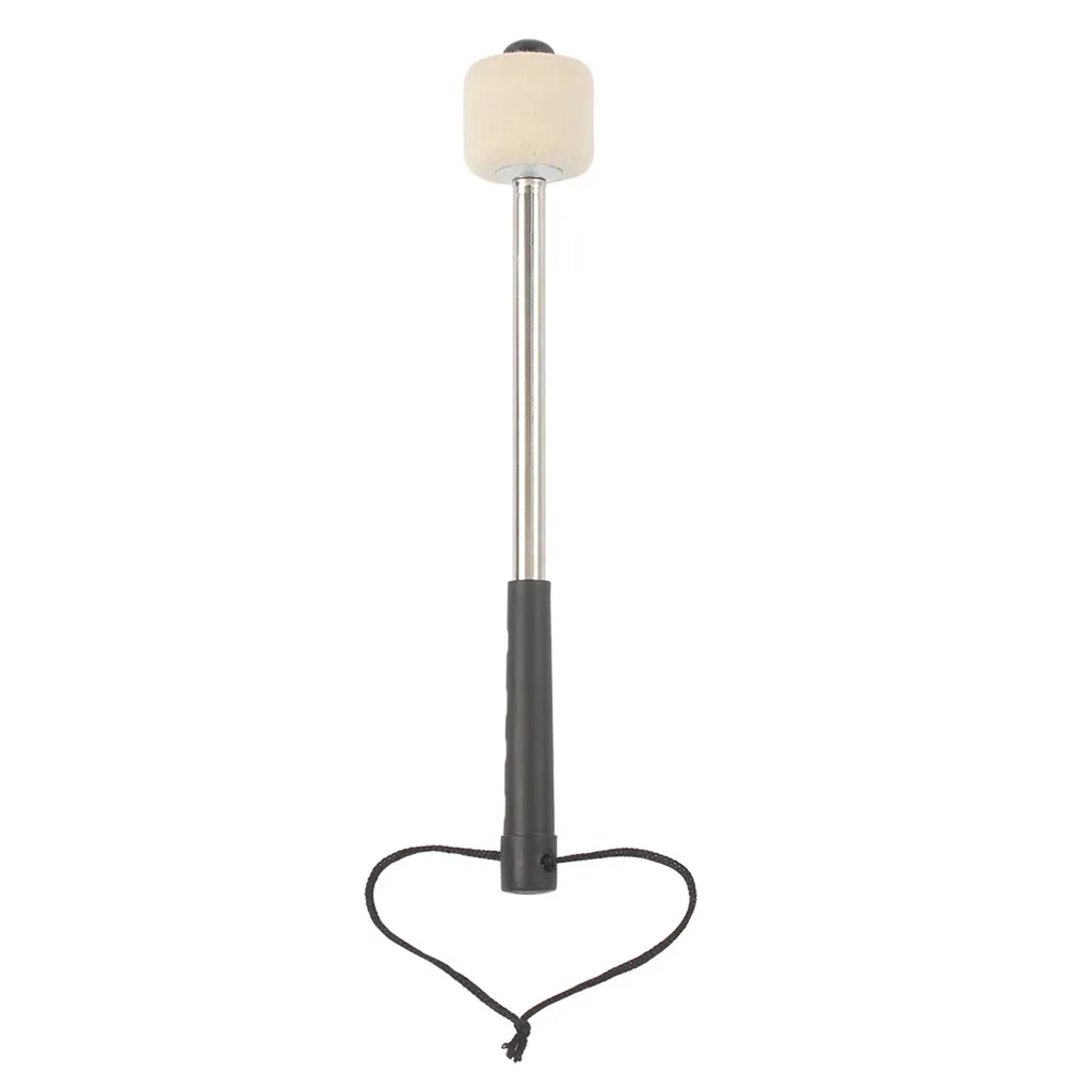 32 cm Durable Stainless Steel Wool Felt Bass Drum Mallet Drum Stick Percussion Accessory for Marching Band