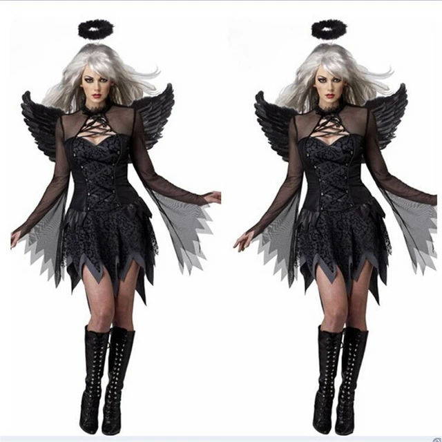 scary halloween costumes 2 source online shop nattens engel dark angel with wings sexy scary halloween
