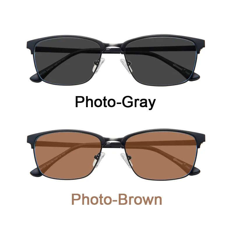 1.67 Light-Sensitive Photochromic Single Vision Optical Prescription Lenses Fast and Deep Gray and Brown Color Changing Effect