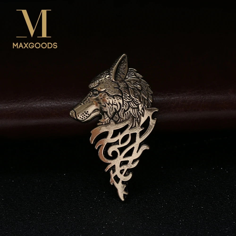 1 шт. модный винтажный значок с волком мужская рубашка в стиле панк ювелирное