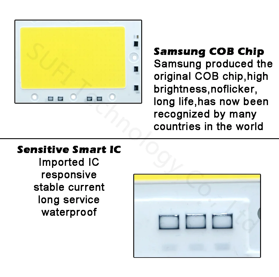Светодиодный чип COB 50 Вт, 100 Вт, 150 Вт, светодиодный лампочка AC220V, 110 В, светильник с чипами, умный IC, теплый белый, для DIY 50, 100, 150 Вт, точечный светильник, прожектор, светильник