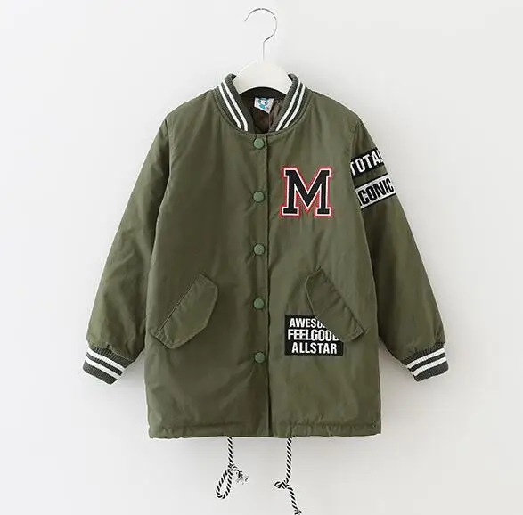 

2016 autumn and winter children section of children 's jacket clothing baseball clothing in the long section of cotton jackets