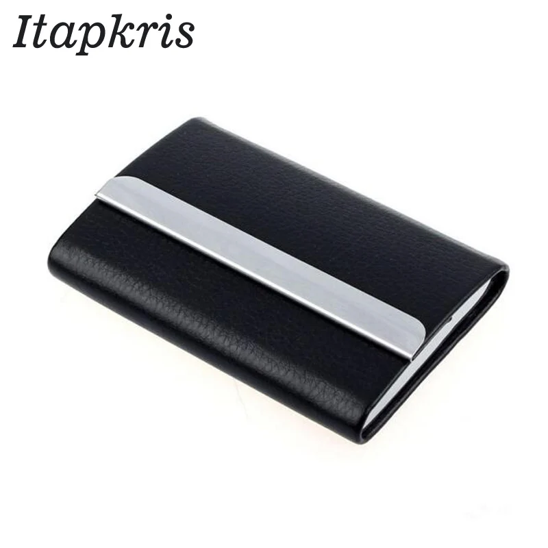 

Fashion Business Credit Card Holder Women Metallic PU Leather Rfid Wallet Male Bank ID Name Card Case Porte Carte Cardholder