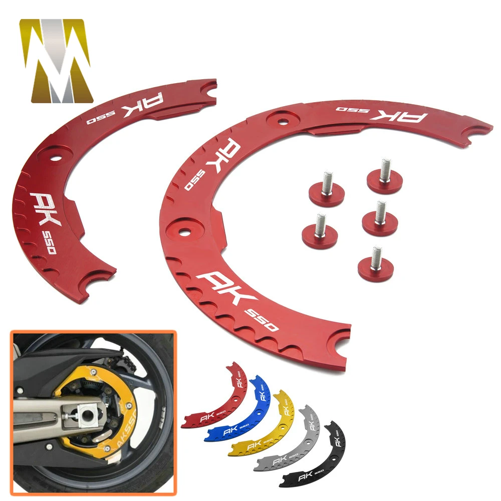 For KYMCO AK550 AK 550 2017 2018 Transmission Belt Pulley Protective Cover With LOGO Motorcycle CNC Aluminum Accessories (14)