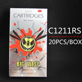 

Premium 20PCS C1211RS Cartridges Tattoo Needle Tubes 11RS Round Shader 11 BIG WASP Needles RS11 Supply BWN-C1211RS#