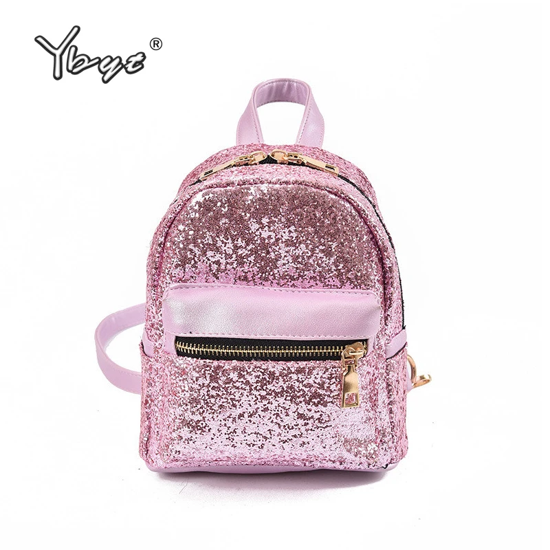 YBYT brand 2017 new preppy style luxury sequined kawaii women backpacks hot sale ladies mini shoulder
