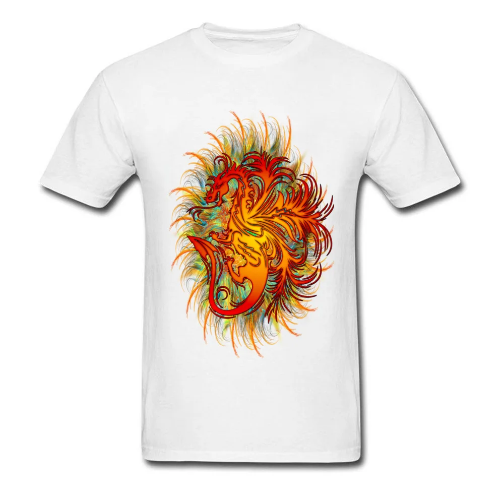 Dragon Psychedelic Fire Summer Fall Pure Cotton Crew Neck Tops T Shirt Short Sleeve Casual Tee Shirt Oversized Top T-shirts Dragon Psychedelic Fire white