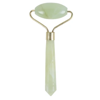 

Natural Beautiful Polished Green Jade Facial Beauty Massage Roller Stick Neck Healing Slimming Massager Face-Lifting Roller