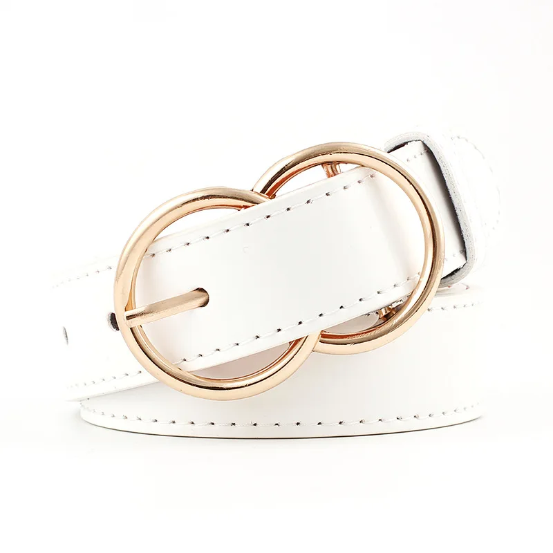 Модный пояс в стиле панк с двойным кольцом и ковшом, женские кожаные ремни для девочек, женский джинсовый пояс, ремень в стиле Харадзюку