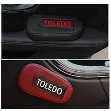 Мягкая Кожаная подушка для ног наколенники подлокотник аксессуары для салона автомобиля для сиденья Толедо