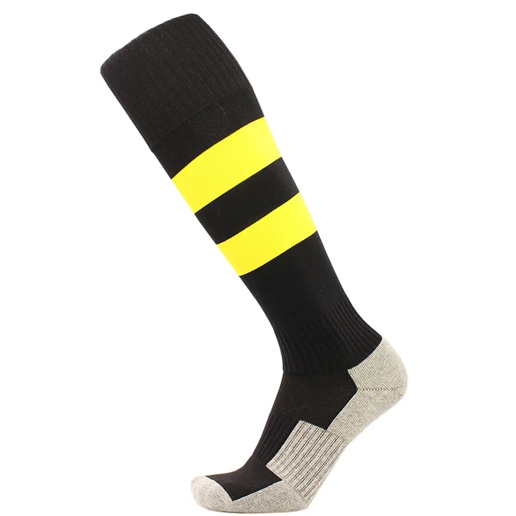 Brothock футбольные носки полотенце детские футбольные носки Плотные чулки нейлоновые спортивные носки полосатый узор производители