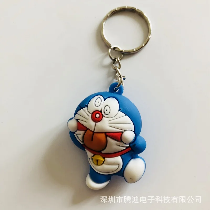 Doraemon 3d стереоскопический мультфильм ПВХ брелок милый аниме-брелок для ключей silicona para llaves Шарм брелок на сумку ювелирные изделия детские игрушки Вечерние - Цвет: 1