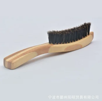 

by dhl or ems 100pcs Beard Brush Boar Bristle for Men's Mustache Face Facial Hair Cleaning Brush Beech Long Handle