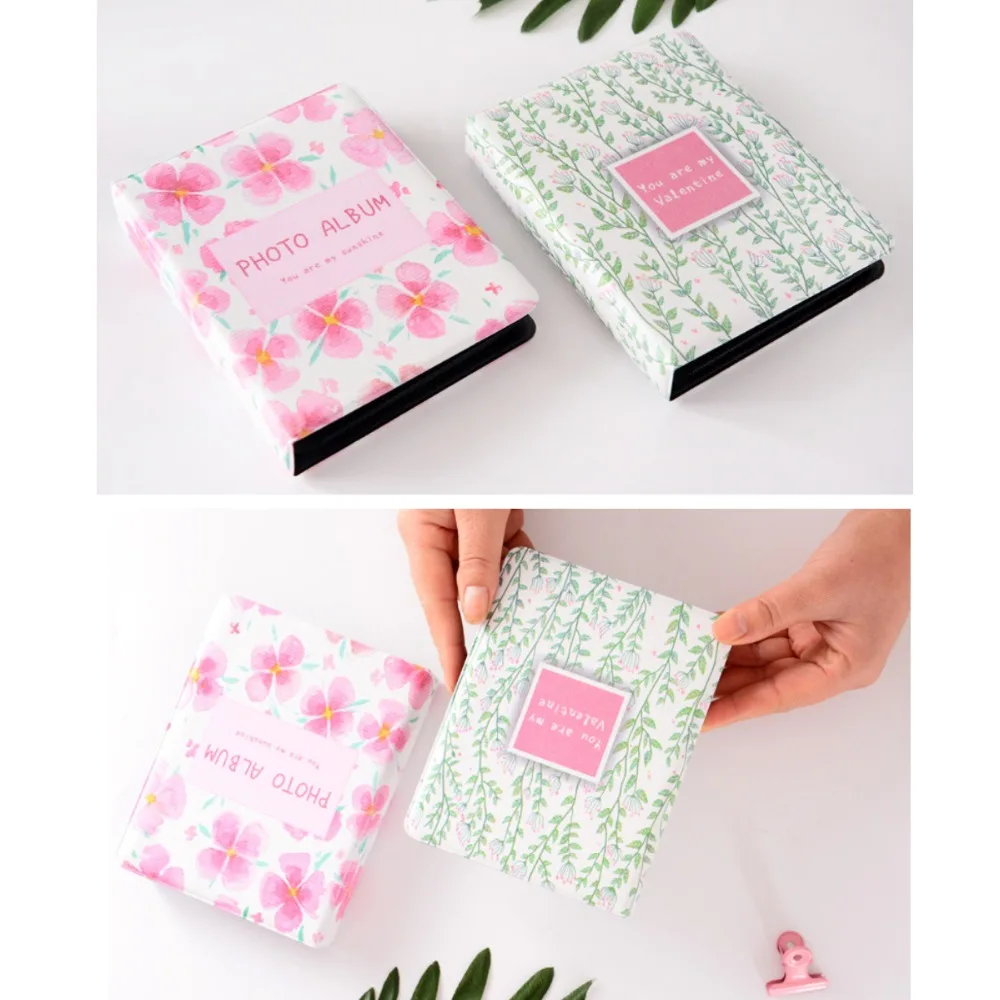 3 inch 64 Photo Storage Pockets Colorful Flower Green leaf Photo Album Book Picture Case Storage For Instax Mini 8 9 70 90 Film 3 inch 64 Photo Storage Pockets Colorful Flower Green leaf Photo Album Book Picture Case Storage For Instax Mini 8 9 70 90 Film