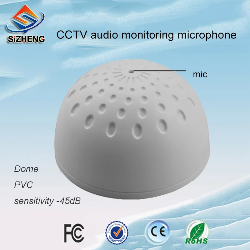 Sizheng SIZ-145 купол мини CCTV Аудио чувствительность микрофона-45dB звук монитор Пикап для камеры системы безопасности