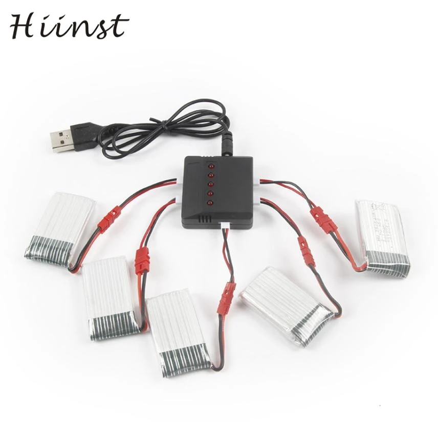 Hiinst для Зима X5HC X5HW 3.7 В 500 ma 1 Перетащите пять заряда RC Quadcopter вертолет может 26 P30 Ag15 подарок