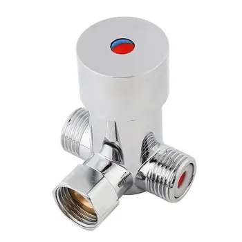 

G1/2 Hot Cold Water Mixing Valve Valver Thermostatic Mixer Adjustable Temperature Control Bathroom Shower Head Faucet Tap