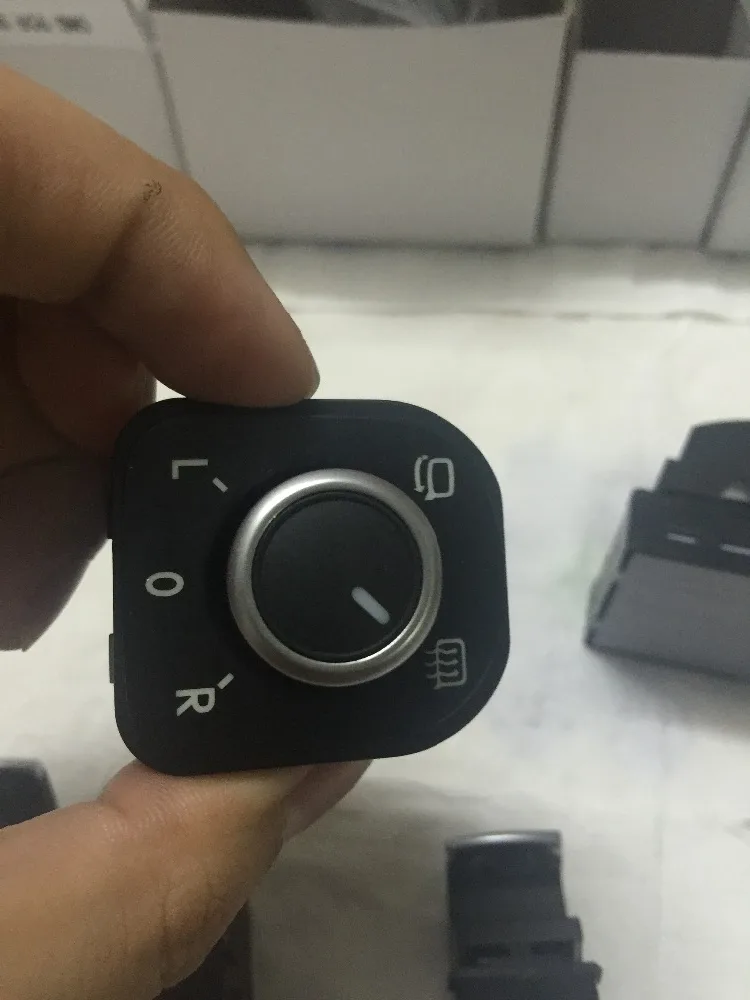 fast ship Chrome Rear View Mirror Adjustment Switch for VW CC Tiguan