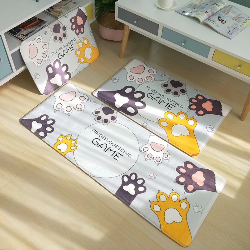

Cartoon Floor Carpet for Living Room 3pcs Bathroom Mat Set Anti-slip Area Rugs for Bedroom Balcony Toilet Kitchen Mat Door Mat