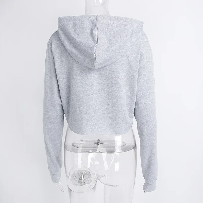 Pullovers Hooded Cotton Women's Hoodies Long Sleevele 3 Colors Solid Casual Female Sweatshirt Short Tops 2017 Women's Clothing (9)