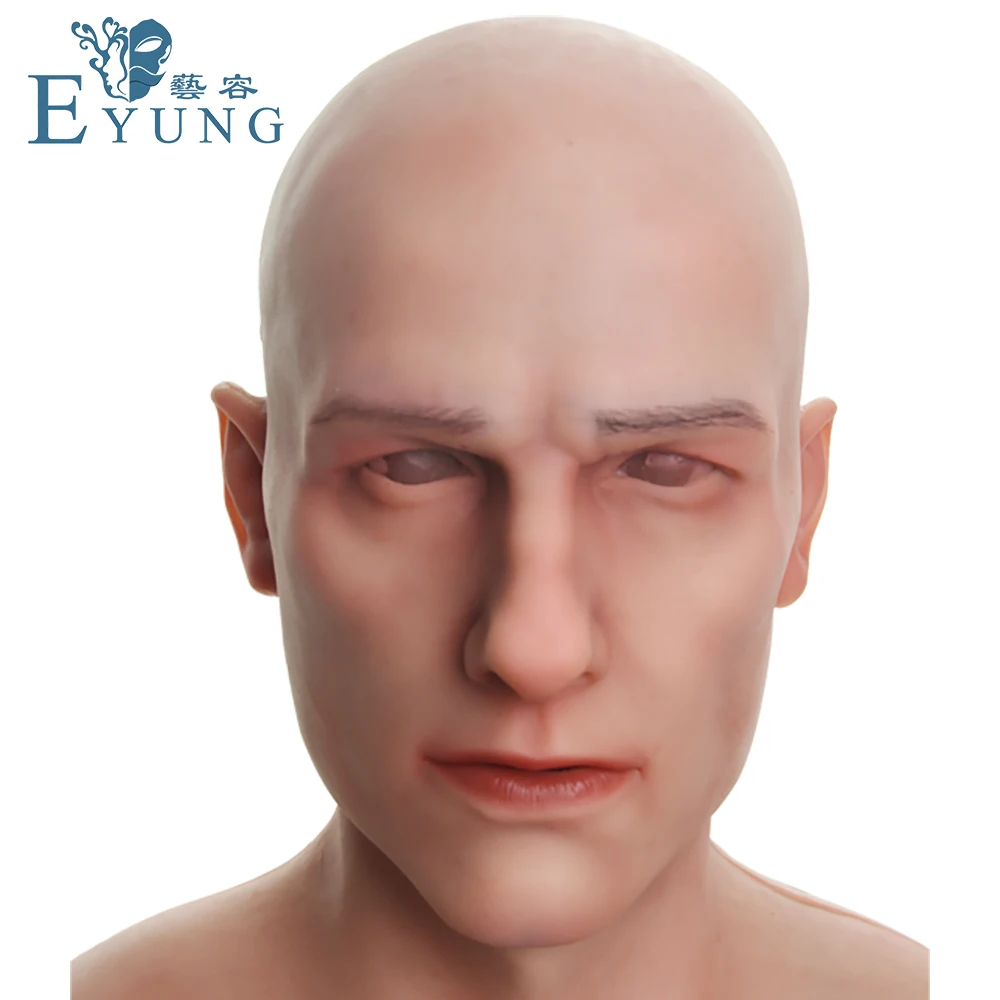 

Eyung 2019 Bell silicone male mask High-realistic artificial intelligence crossdresser cosplay