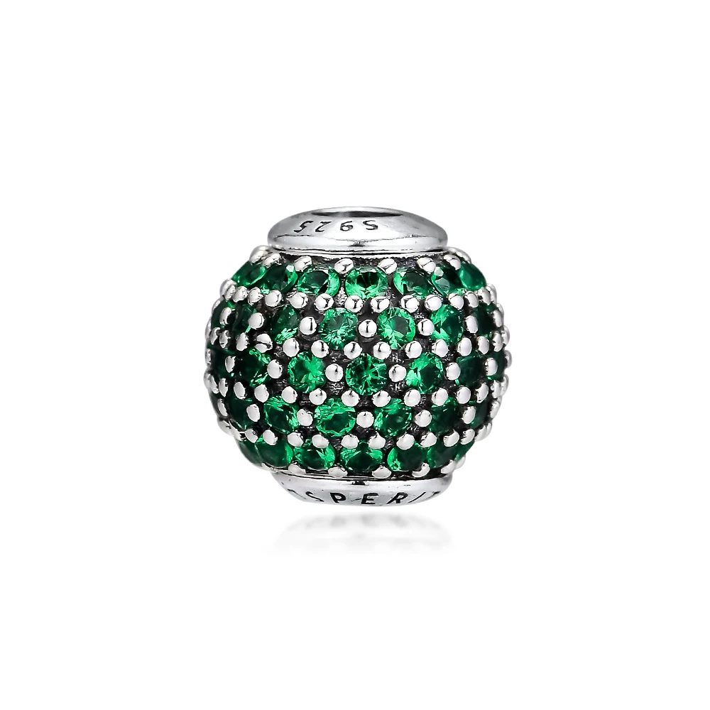 Подходит для браслетов Pandora Essence с кубическим цирконием серебряные бусины 925 пробы