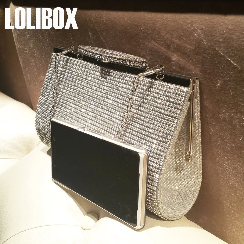 Offerte Donne Oro Pochette Set Coclea Diamante Delle Donne Donne del Sacchetto Sacchetti di Spalla Crossbody Borse Catena Per Il Vestito Da Sera Sacchetto Del Partito