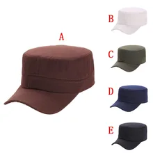 Повседневное козырек шапки мужские летние США Военная Униформа дышащий хлопок регулируемый кепки плоская шляпа