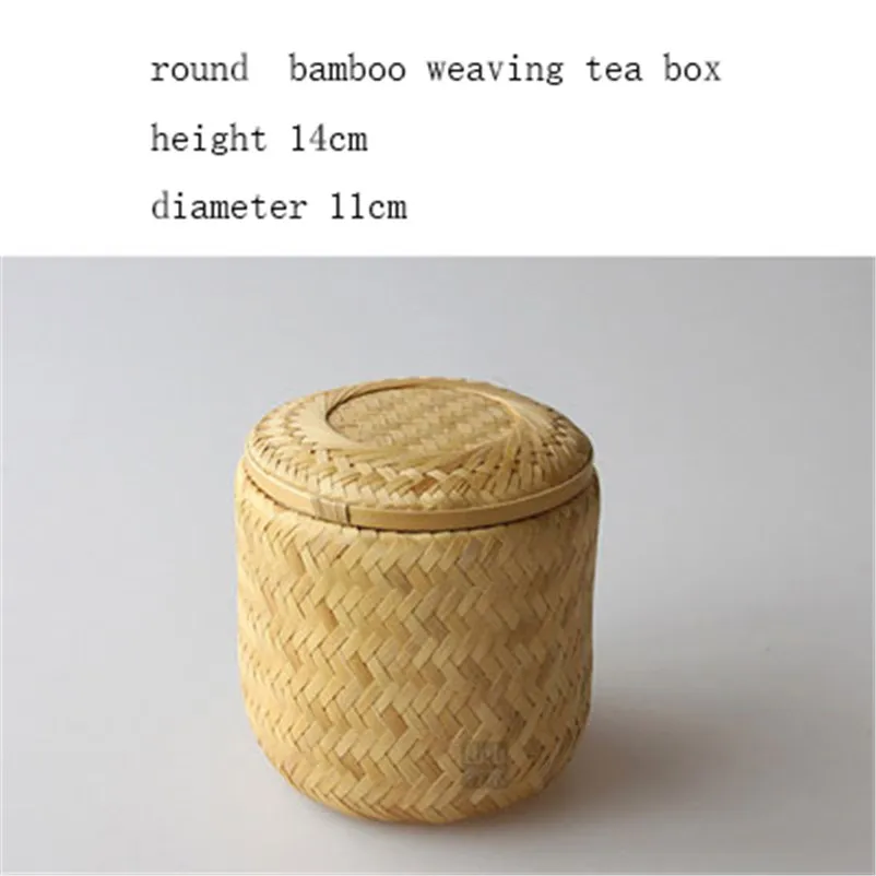 Ручное плетение корзина для пуэр чайный торт/листовой чай бамбуковая баночка коробка для хранения Чайная Коробка органайзер канистра - Цвет: straight